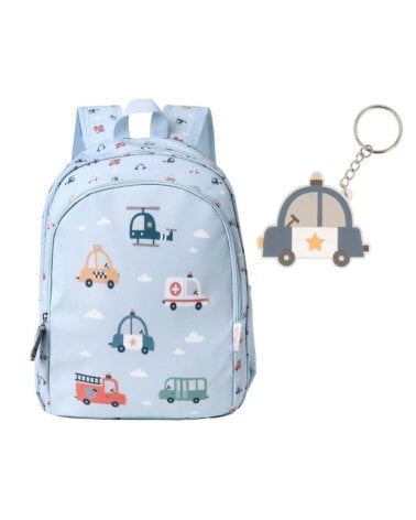 Mochila Mediana City Cars con llavero de Tutete