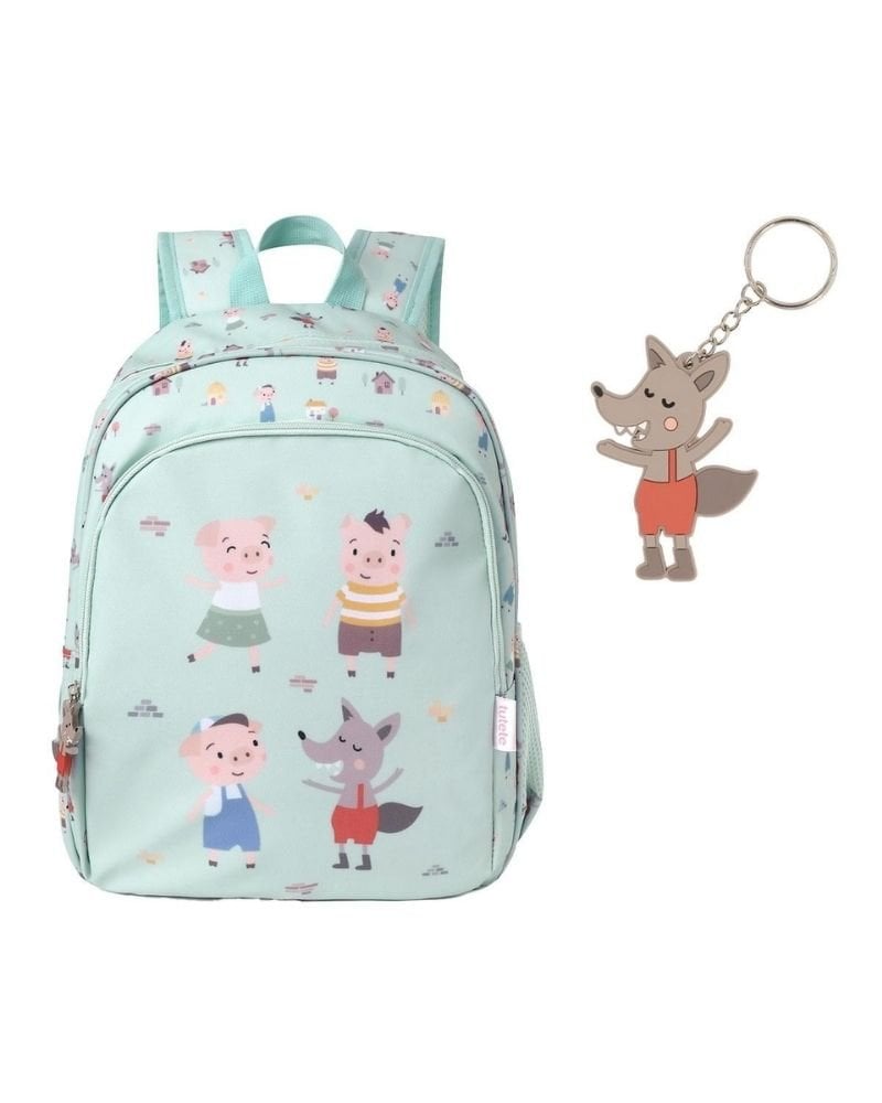 Mochila Mediana The Three Little Pigs con llavero de Tutete
