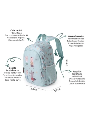 Mochila Mediana The Three Little Pigs con llavero de Tutete