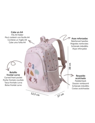 Mochila Mediana Geometric Nature con llavero de Tutete