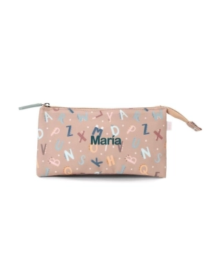 Estuche 3 Compartimentos Funny Letters de Tutete