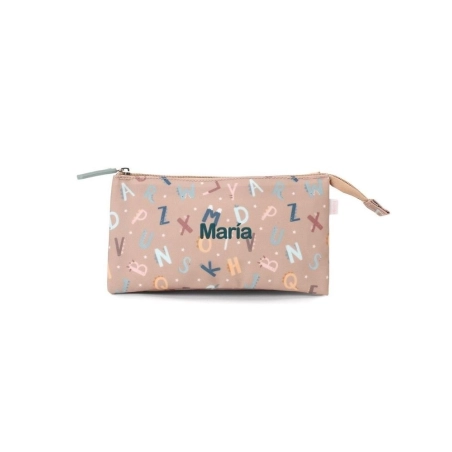 Estuche 3 Compartimentos Funny Letters de Tutete