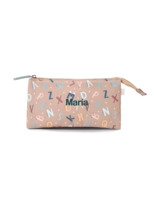 Estuche 3 Compartimentos Funny Letters de Tutete