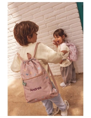 Niño con la Mochila Saco Impermeable Funny Letters de Tutete