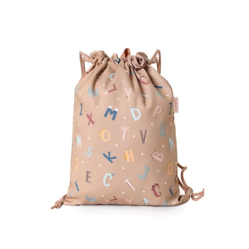 Mochila Saco Tela Funny Letters de Tutete