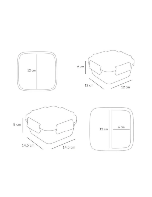Medidas Caja Almuerzo Grande Geometric Nature de Tutete