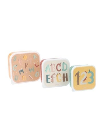 Pack 3 Cajas Almuerzo Funny Letters de Tutete