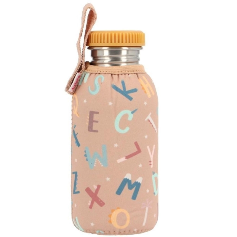 Botella de Acero con Funda Funny Letters de Tutete
