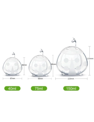 Diferentes medidas de los recolectores Ladybug de Haakaa