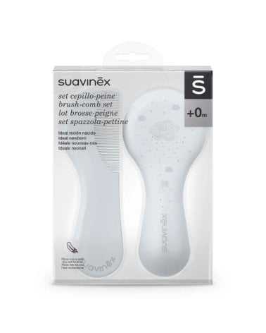 Set cepillo y peine de Suavinex Azul