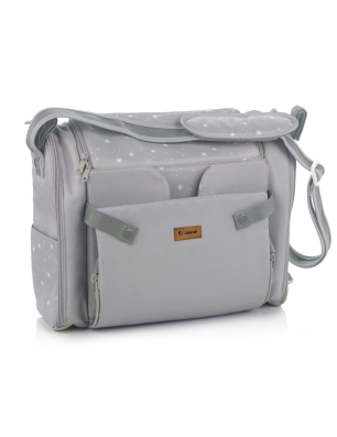 Trona de Viaje Avant de Jané U05 Dim Grey en modo bolso, color gris, con correa al hombro y bolsillos frontales y laterales