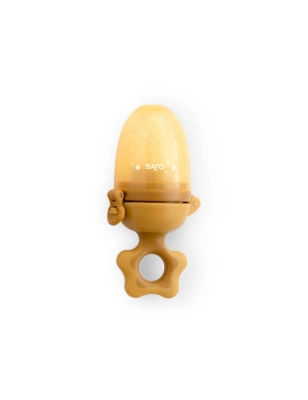 Alimentador Antiahogo Silicona de Saro Mostaza