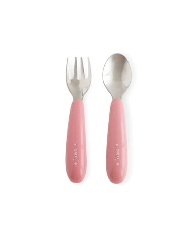 Cubiertos de Acero Ergonómicos de Saro Rosa