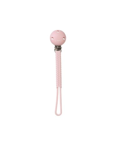 Portachupete Silicona Trenza de Saro Rosa