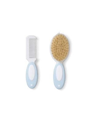 Set de Cepillo y Peine de Bebé de Cerdas Naturales de Saro