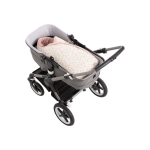 Carrito con Saco Capazo Cruzado Reversible Garden de Norababybags Rosa