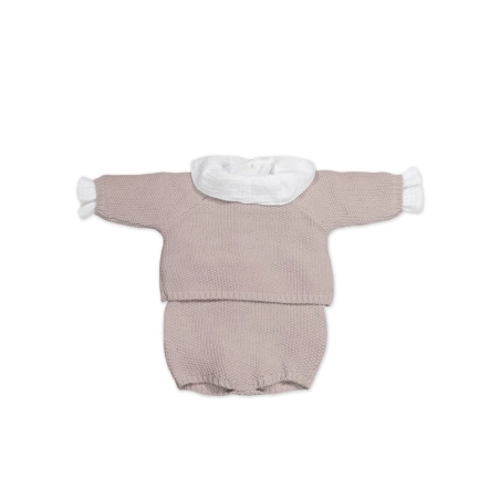 Conjunto Tricot con cajita Regalo Pasito a Pasito Rosa