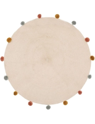 Alfombra Redonda Pompones de Atmosphera