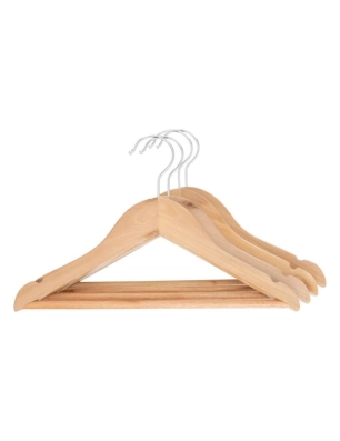 Pack 4 perchas de madera de Atmosphera