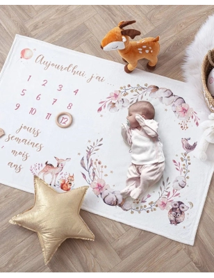 Manta para Fotos Bebe Naturaleza de Atmosphera Rosa