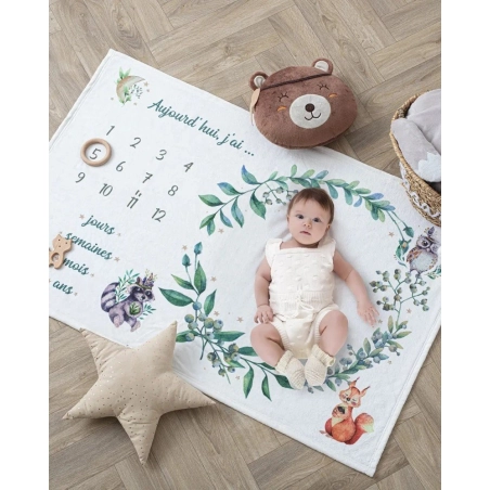 Manta para Fotos Bebe Naturaleza de Atmosphera Verde