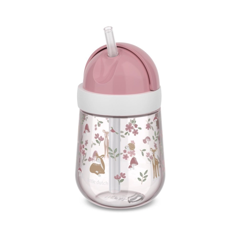 Vaso con Pajita Mio 300ml Fairy Garden de Little Dutch