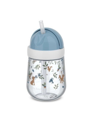 Vaso con Pajita Mio 300ml Forest Friends de Little Dutch