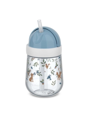 Vaso con Pajita Mio 300ml Forest Friends de Little Dutch