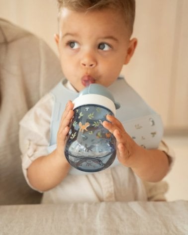 Vaso con Pajita Mio 300ml Forest Friends de Little Dutch