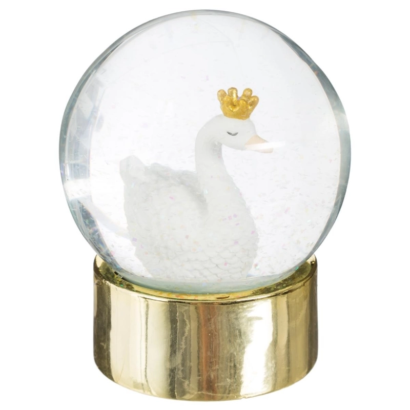 BOLA DE NIEVE CISNE ORO DE ATMOSPHERA