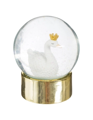 BOLA DE NIEVE CISNE ORO DE ATMOSPHERA