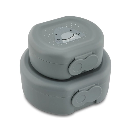 Pack 2 Fiambreras con clip Mr. Shark de Trixie