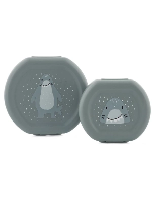 Pack 2 Fiambreras con clip Mr. Shark de Trixie