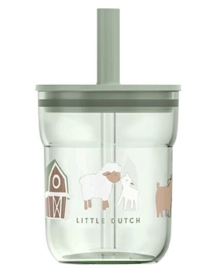 Vaso con Pajita Mio Little Farm de Little Dutch