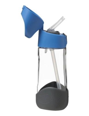 Botella Tritán con Pajita de B.Box Blue Slate