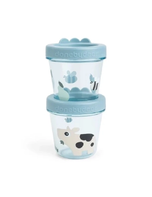 Pack 2 Porta Alimentos Tiny Farm de Done by Deer Azul