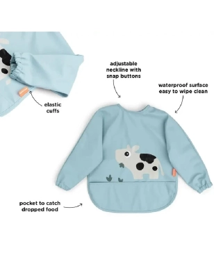 Babero con Mangas y Bolsillo Tiny Farm de Done by Deer