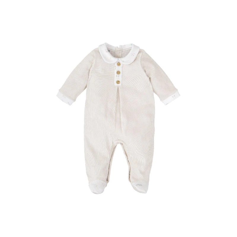 Pelele Entero Cuello Bebe Cielo De Babidu
