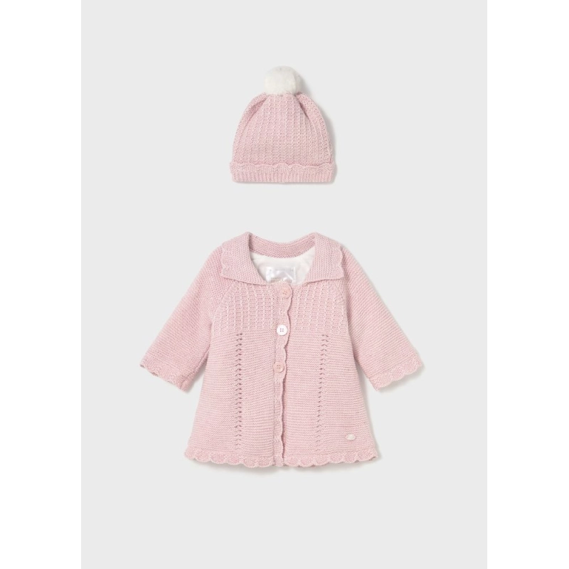Abrigo Y Gorro Tricot De Mayoral