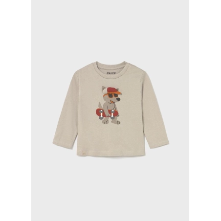 Camiseta M/L Aplique Animal De Mayoral