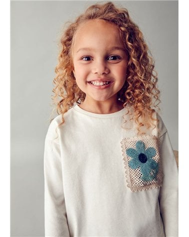 Camiseta M/L Bolsillo Crochet De Mayoral