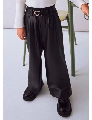 Pantalon Largo Pu Wide Leg De Mayoral