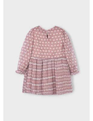 Vestido Plisado Estampado De Mayoral