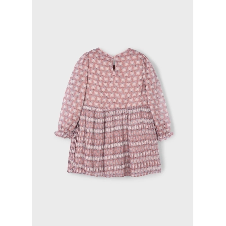 Vestido Plisado Estampado De Mayoral