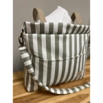 Bolsa Panera Walk Giorgia de Giraffa Bianca e Blu Verde