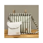 Bolsa Panera Walk Giorgia de Giraffa Bianca e Blu Verde