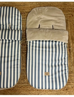 Saco Silla Buga Pelo Giorgia de Giraffa Bianca e Blu Azul