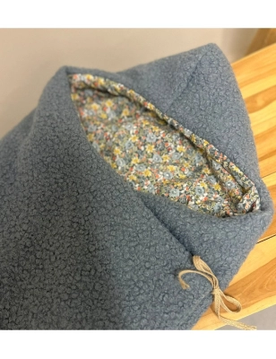 Saco Capucha Blauet Borrego de Giraffa Bianca e Blu