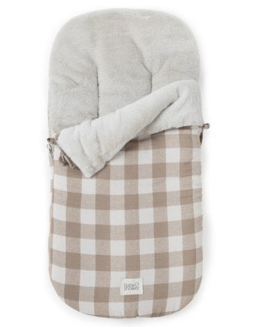 Saco Capazo Polar Confort de BabyShower Vichy Caramel