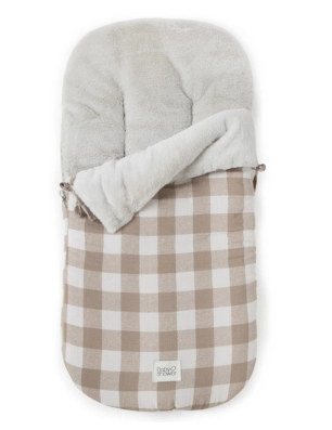 Saco Capazo Polar Confort de BabyShower Vichy Caramel